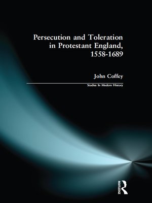 cover image of Persecution and Toleration in Protestant England 1558-1689